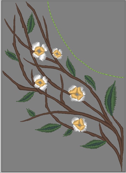 Front left embroidery